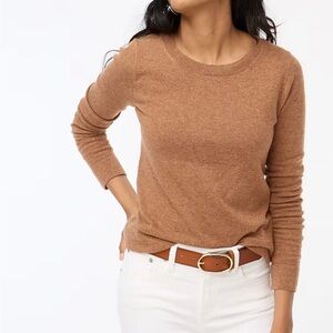 J. Crew Teddie Wool Blend Sweater Heather Camel - XS